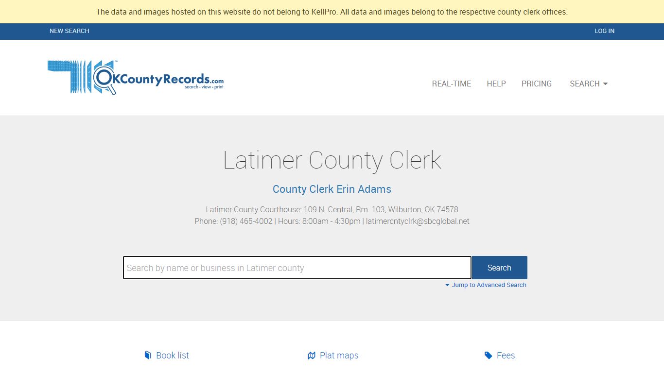 Latimer County - County Clerk Public Land Records for Oklahoma